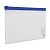 Папка-конверт на молнии малого формата (250х135мм), прозрач., молния синяя, 0,11мм, BRAUBERG, 226032
