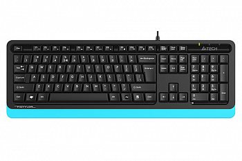 Клавиатура проводная A4 Fstyler FKS10, USB, черный+синий