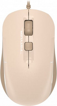 Мышь A4TECH Fstyler FM26S, оптическая, проводная, бежевый/коричневый [FM26S USB CAFE LATTE]