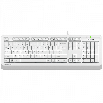 Клавиатура проводная A4 Fstyler FK10, USB, белый+серый