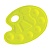 Палитра для рисования ЮНЛАНДИЯ желтая, овальная, 6 ячеек для красок и 4 для смешивания, 227807