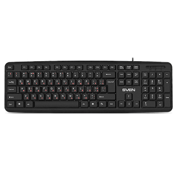 Клавиатура SVEN KB-S230, USB, проводная, черный [SV-018399]
