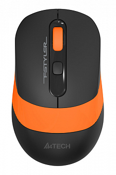 Мышь A4Tech Fstyler FG10S, оптическая, беспроводная, черный+оранжевый