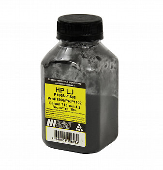 Тонер Hi Black для HP LD P1005/P1505/PROP1566/PROP1102/CANON713 тип 4.2 Bk 100 гр банка