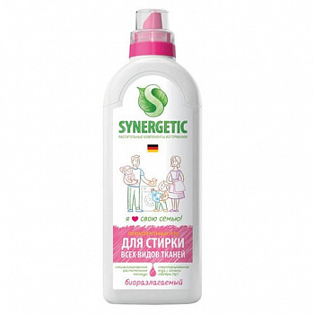 Гель для стирки универсальный 1 л SYNERGETIC ГИПОАЛЕРГЕННЫЙ, 109100