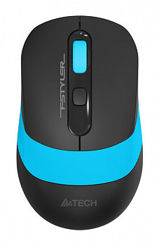 Мышь A4Tech Fstyler FG10, оптическая, беспроводная, черный+синий