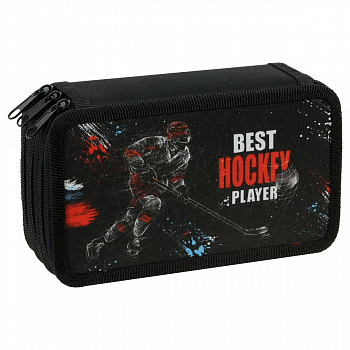 Пенал 3 отделения, 190*110 ArtSpace "Hockey", ткань ПТ3_60013