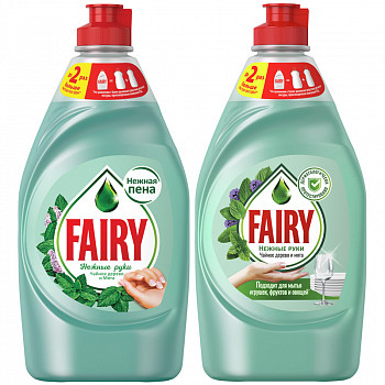 Средство для мытья посуды Fairy "Нежные руки. Чайное дерево и мята", 450мл 8001090016959