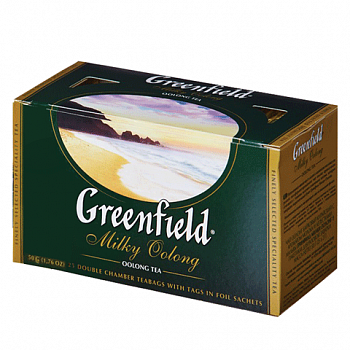 Чай GREENFIELD "Milky Oolong" (Молочный улун), улун с добавками, 25 пакетиков по 2г, ш/к 10679