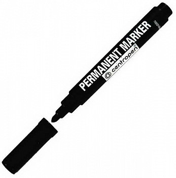 Маркер перманентный CENTROPEN, черный, круглый наконечник, 2,5 мм, 8866/1, 8566/4 