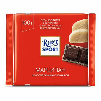 Шоколад темный Ritter Sport Марципан, 100г