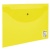 Папка-конверт с кнопкой STAFF, А4, до 100 л., прозрачная, желтая, 0,12 мм, 226031