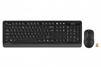 Набор беспроводной клавиатура + мышь A4Tech Fstyler FG1012, черный+серый