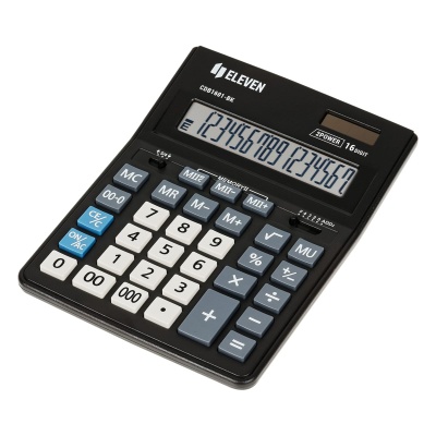 Калькулятор настольный Eleven Business Line CDB1601-BK, 16 разр., двойное пит., 155*205*35мм, черный