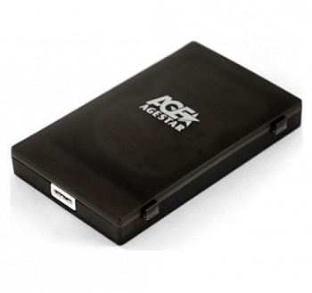 Внешний корпус для HDD 2.5" AgeStar 3UBCP1-6G, пластик, черный