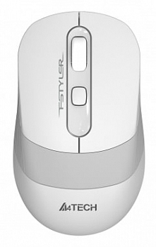 Мышь A4 Fstyler FG10S, оптическая, беспроводная, белый+серый