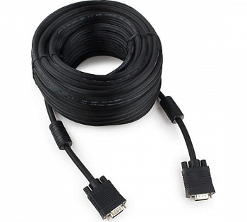 Кабель VGA Premium Cablexpert CC-PPVGA-20M-B, 20м, феррит. кольца, черный