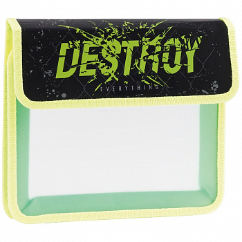 Папка для тетрадей 1 отделение А5 ArtSpace "Destroy", пластик, на липучке, ПТ-45_42178