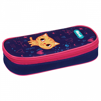 Пенал корпусный 1 отд., 220*90*45 Först "Funny cat", полиэстер FT-PF-060302