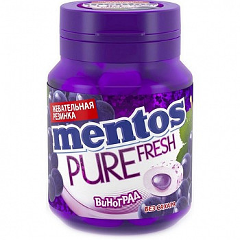 Жевательная резинка Mentos (Ментос) Pure fresh виноград, 54г