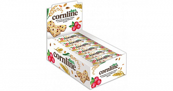 Батончик «Cornline» из цельных злаков с клюквой и воздушным рисом, 30 г