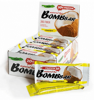 Батончик протеиновый Bombbar Кокос, 60 г