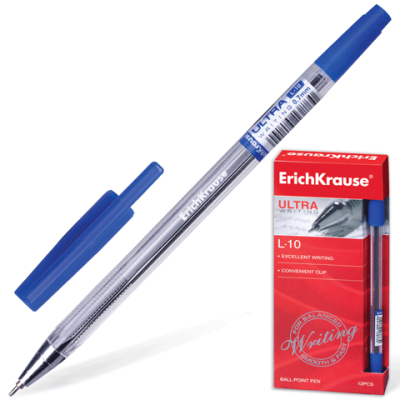 Ручка шариковая масляная Erich Krause "Ultra L-10" синяя, 0,7мм, 13873