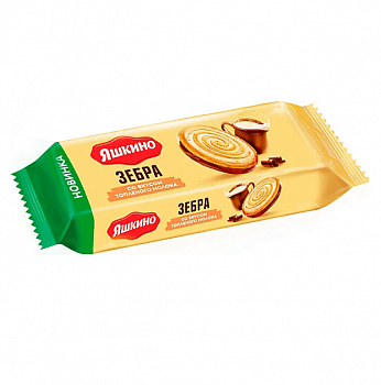 Печенье «Яшкино» Зебра со вкусом топлёного молока, 180 г