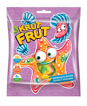 Мармелад жевательный KrutFrut «Звездочки со вкусом персика и апельсина», 100 г