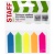 Закладки клейкие STAFF неоновые "Стрелки", 45х12 мм, 5 цветов х 20 листов, в пластик. книжке, 111355