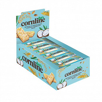 Батончик «Cornline» из цельных злаков с кокосом и воздушным рисом, 30 г