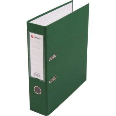 Папка-регистратор Lamark 75 мм зеленая метал. окантовка/карман AF0600-GN1	