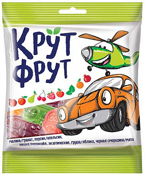 Мармелад жевательный «КрутФрут» в форме машинок, 30 г