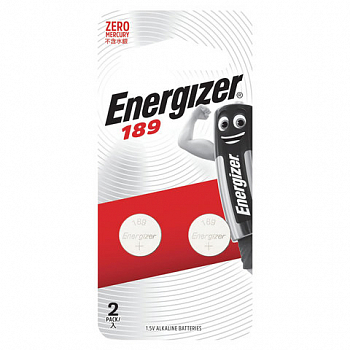 Батарейки ENERGIZER, 189 (G10, LR54), алкалиновые, 2 шт., блистер, E301536700