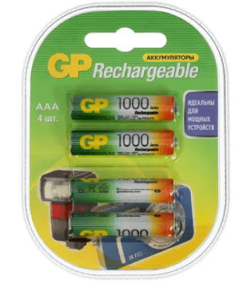 Аккумулятор GP 100AAAHC-2DECRC4, 1000 мА*ч, AAA, Ni-Mh, 1.2 В, 4 шт