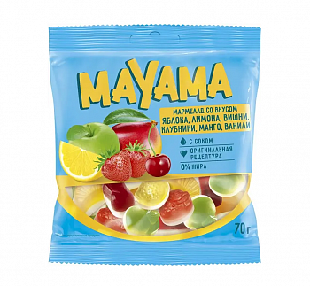 Мармелад жевательный «Маяма» ассорти вкусов, 70 г