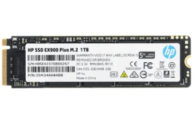 Накопитель SSD HP EX900 Plus, 512GB, M.2 2280, PCI-E 3.x x4 [35M34AA#ABB]