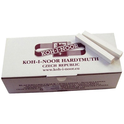 Мелки белые Koh-I-Noor, 100шт., квадратные, картонная коробка 011150200000