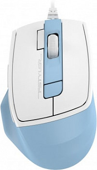 Мышь A4TECH Fstyler FM45S Air, оптическая, проводная, голубой/белый [FM45S Air USB LCY BLUE]
