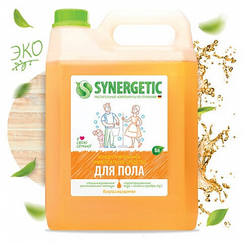 Средство для мытья пола и поверхностей 5 л SYNERGETIC, 101500