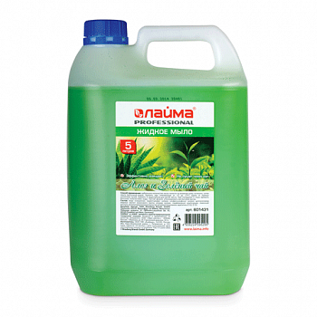 Мыло жидкое ЛАЙМА PROFESSIONAL 5л, "Алоэ и Зеленый чай", 601431