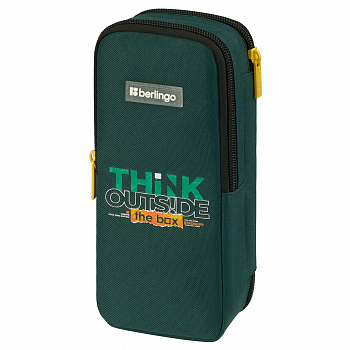 Пенал 2 отделения, 205*80*55 Berlingo "Think outside", полиэстер, BR-PM-040413