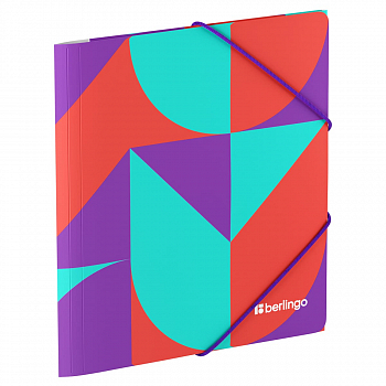 Папка для тетрадей на резинке Berlingo "Neonometry" А5+, 600мкм, с рисунком FB5_A5S23