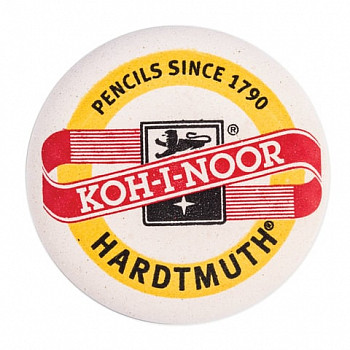 Ластик KOH-I-NOOR 6240, 41х41х10 мм, белый, круглый, натуральный каучук, 6240041001KK