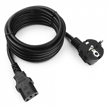 Кабель питания Cablexpert PC-186-1-1.8M, 1.8м, с заземлением, черный