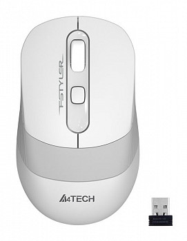 Мышь A4 Fstyler FG10, оптическая, беспроводная, белый+серый
