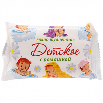 Мыло туалетное ММЗ "Стандарт. Детское с ромашкой", флоу-пак, 90г 4620771971703