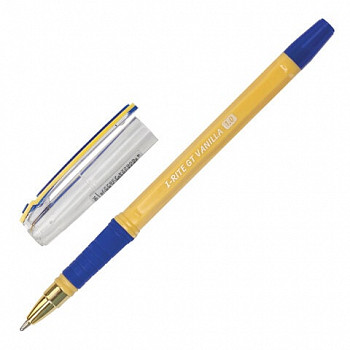 Ручка шарик. масл. с грипом BRAUBERG "i-Rite GT Vanilla", СИНЯЯ, 1 мм, 143304