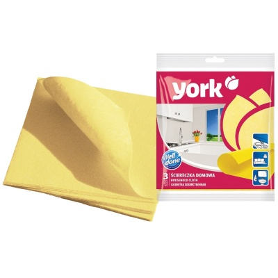 Салфетки для уборки York, набор 3шт., вискоза, полиэстер, 35*35см, европодвес 020010