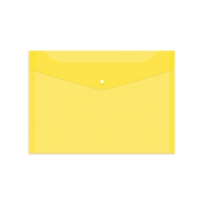 Пaпка-конверт на кнопке OfficeSpace А4, 150мкм, желтая Fmk12-2 / 220894